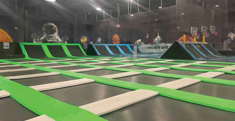 Trampoline park interior